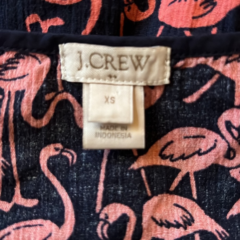 J Crew Tissue Tunic In Flamingo Pattern - image 7